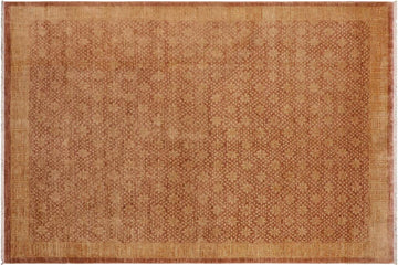 handmade Transitional Kafkaz Chobi Ziegler Brown Tan Hand Knotted RECTANGLE 100% WOOL area rug 8 x 12